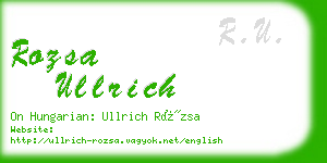 rozsa ullrich business card